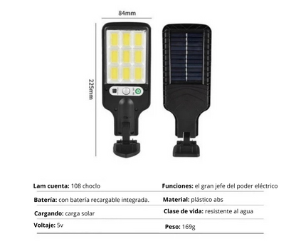 Nueva Lampara Solar Con Sensor y Controle Premium 🔥