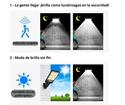 Nueva Lampara Solar Con Sensor y Controle Premium 🔥