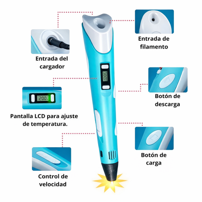 ⭐ Bolígrafo 3D para impresión de Objetos Celeste 😍