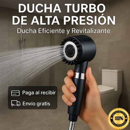 🚿Cabezal de Ducha Turbo de Alta Presión – Eficiente y Revitalizante 💦