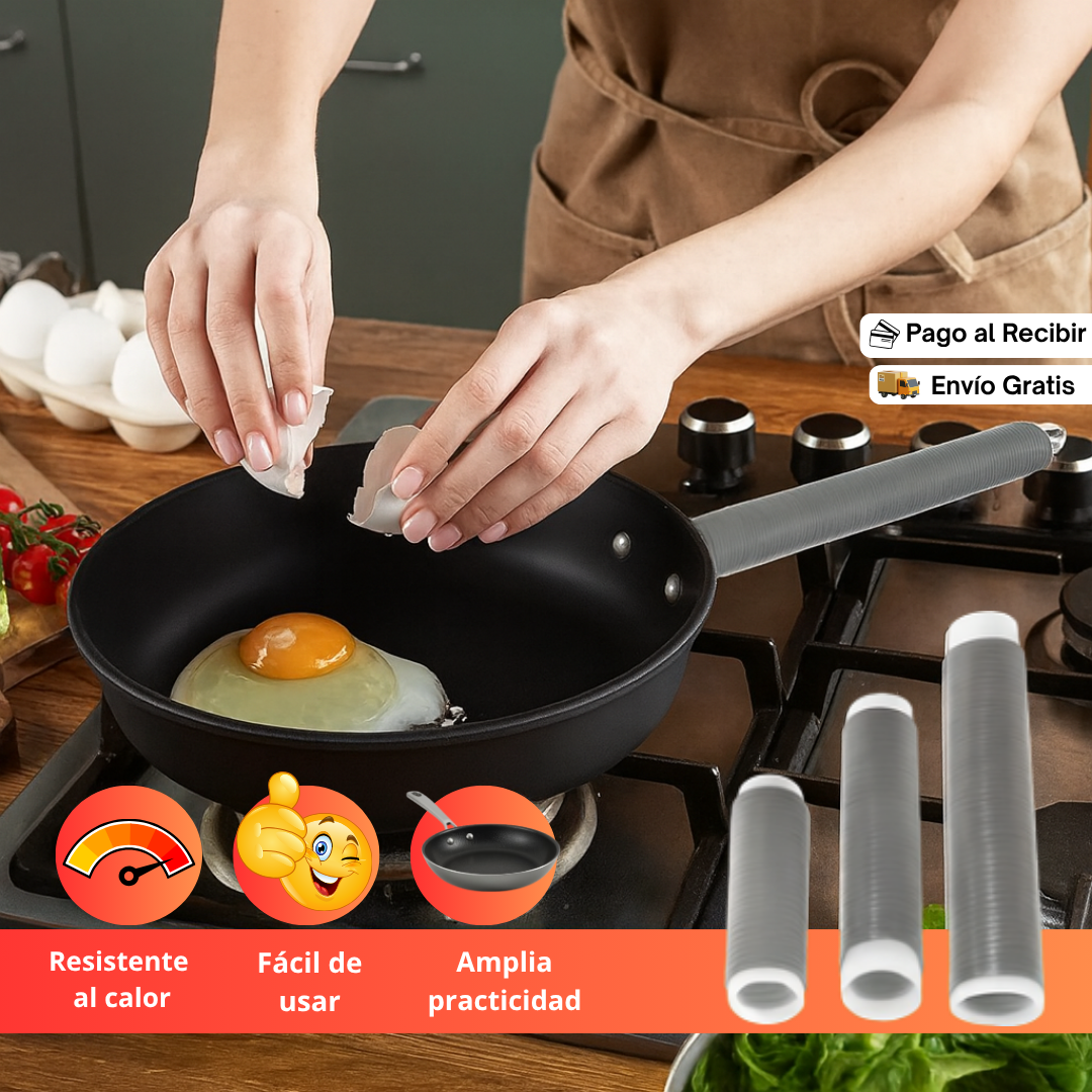 🍳 Pack 3 Fundas de Silicona Anticalor – Protege tus manos y cocina con seguridad 🔥