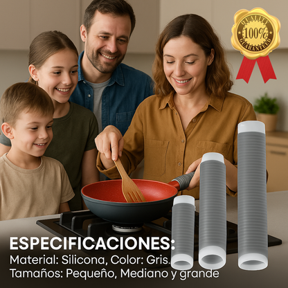 🍳 Pack 3 Fundas de Silicona Anticalor – Protege tus manos y cocina con seguridad 🔥