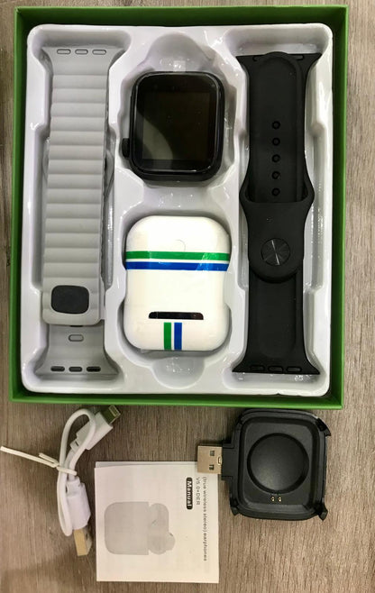 Smartwatch + AirPods Inalámbricos: Tecnología, Estilo y Conectividad en tu Muñeca ✅